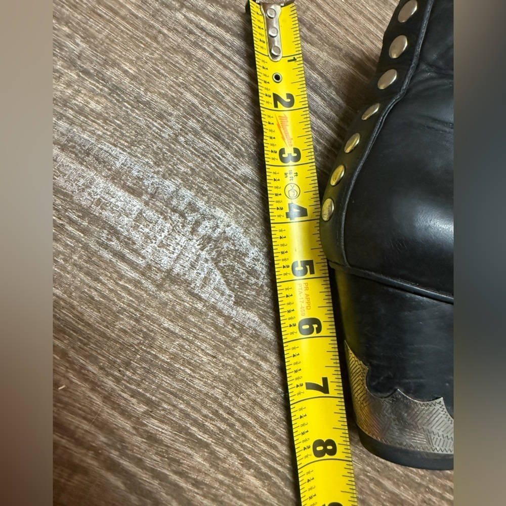 TOGA Pulla 37.5 (7-7.5) EUC Stud Boots with western sewn detail and metal heel - Picture 14 of 15